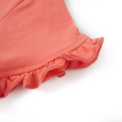 Детска тениска с къс ръкав, корал, 128