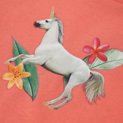 Детска тениска с къс ръкав, корал, 140