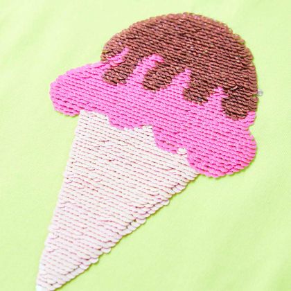 Детска тениска, неоновожълто, 128