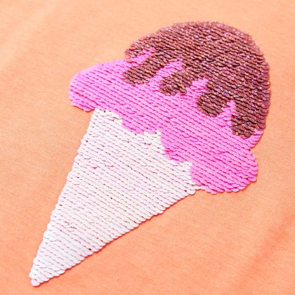 Детска тениска, неоново оранжева, 128