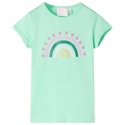 Детска тениска, яркозелена, 116