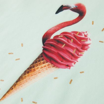 Детска тениска, светла мента, 128