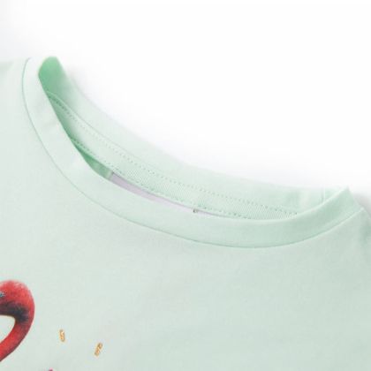 Детска тениска, светла мента, 140