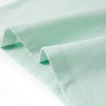 Детска тениска с ръкави капаче, светла мента, 104