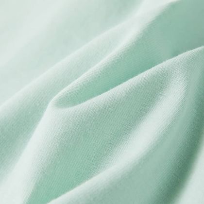 Детска тениска с ръкави капаче, светла мента, 128