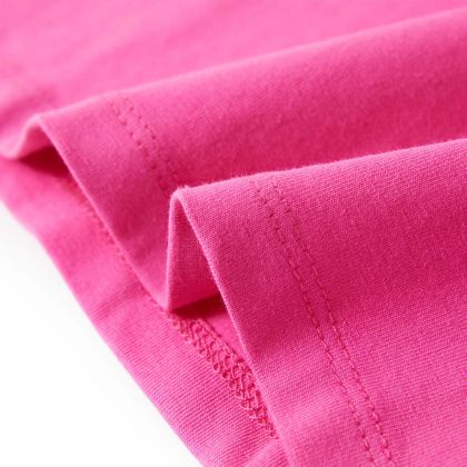 Детска тениска с ръкави капаче, тъмнорозово, 104