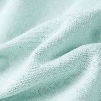 Детски суитшърт с качулка и цип, светла мента микс, 104