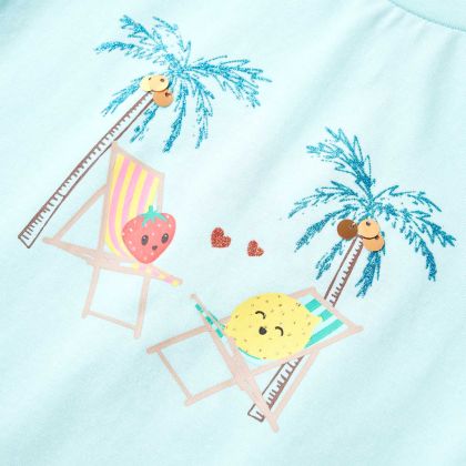 Детска тениска, светла аква, 140