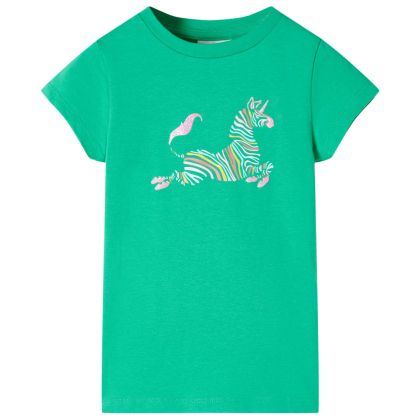 Детска тениска, зелена, 104