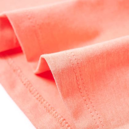 Детска тениска, неоново коралова, 128