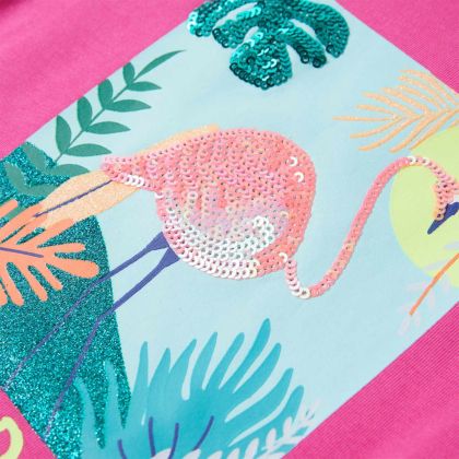 Детска тениска, тъмнорозово, 116