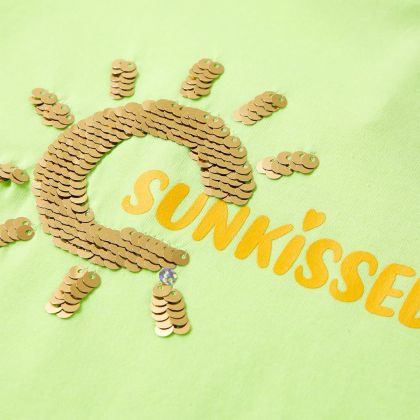 Детска тениска, неоновожълто, 116