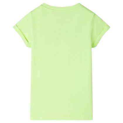 Детска тениска, неоновожълто, 128