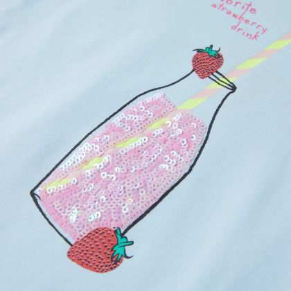 Детска тениска, меко синьо, 104