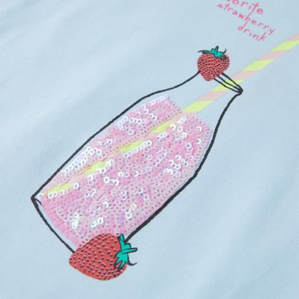 Детска тениска, меко синьо, 128