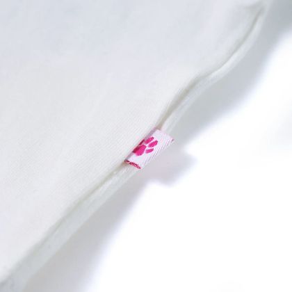 Детска тениска с къдрави ръкави, екрю, 92