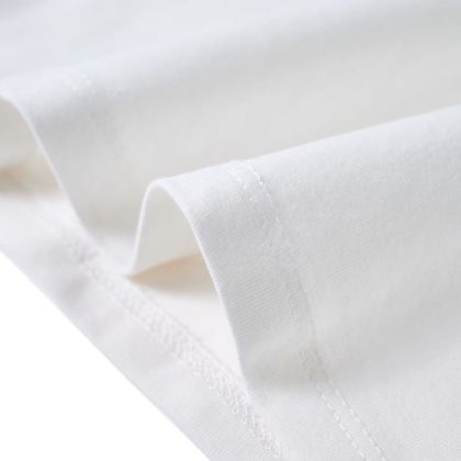 Детска тениска с къдрави ръкави, екрю, 116