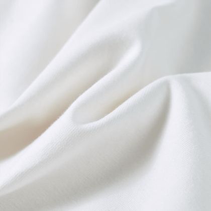 Детска тениска с къдрави ръкави, екрю, 128