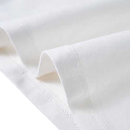 Детска тениска с къдрави ръкави, екрю, 140