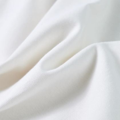 Детска тениска с къдрави ръкави, екрю, 140