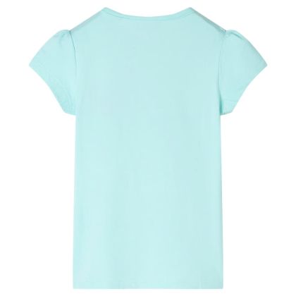 Детска тениска, светла аква, 128