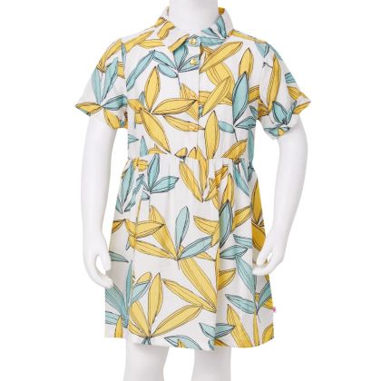 Детска рокля, екрю, 92