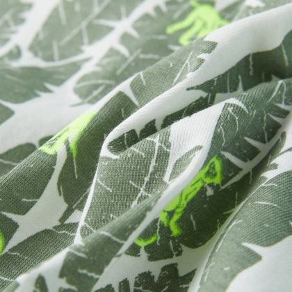 Детска тениска, екрю и тъмен бръшлян, 116