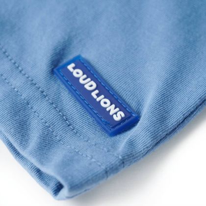 Детска тениска, средно синя, 140