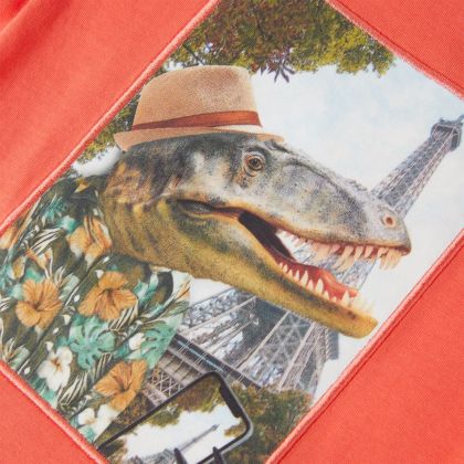 Детска тениска, светлочервена, 128