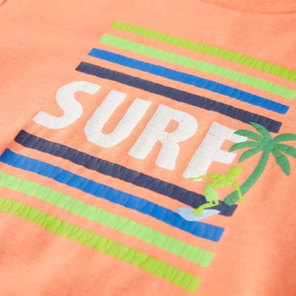 Детска тениска, неоново оранжева, 104