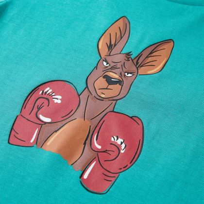 Детска тениска с къс ръкав, тъмна мента, 104