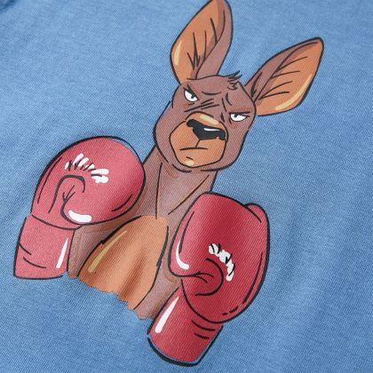 Детска тениска с къс ръкав, средно синьо, 116