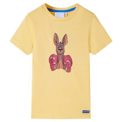 Детска тениска с къс ръкав, жълта, 116