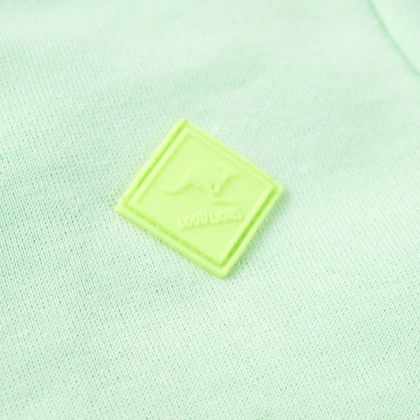 Детски суитшърт с качулка и цип, яркозелен, 92