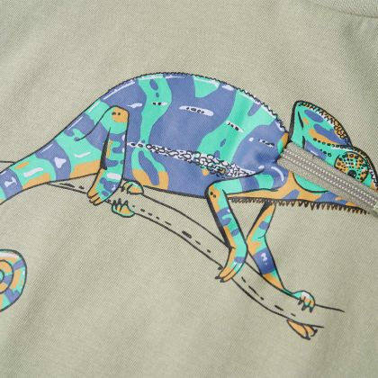 Детска тениска с къс ръкав, светло каки, 104