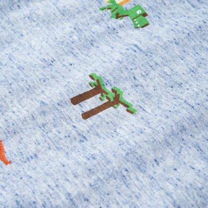 Детска тениска, син меланж, 92