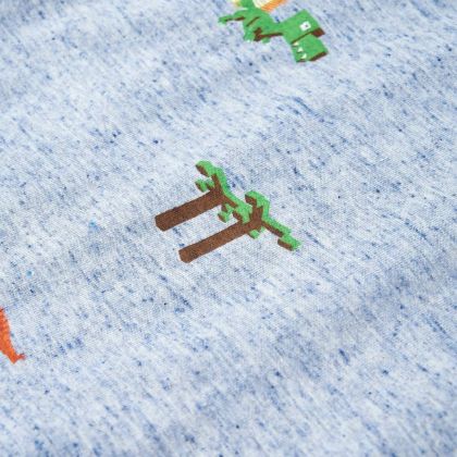 Детска тениска, син меланж, 128