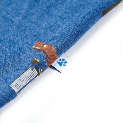 Детска тениска, тъмносин меланж, 92