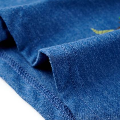 Детска тениска, тъмносин меланж, 140