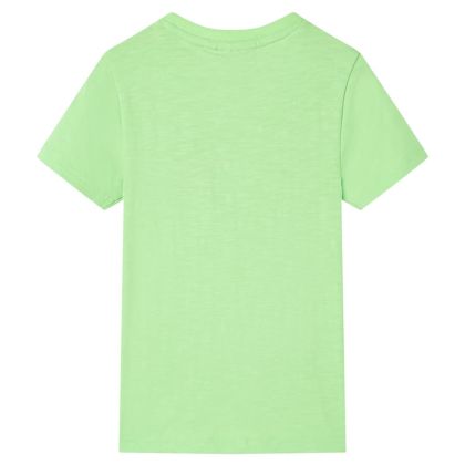 Детска тениска, неоново зелена, 116