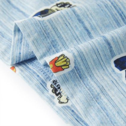 Детска тениска, син микс, 92