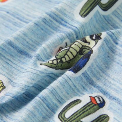 Детска тениска, син микс, 116