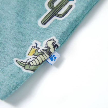 Детска тениска, светлозелен меланж, 104