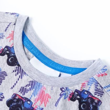 Детска тениска, сив меланж, 92