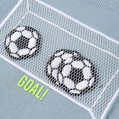 Детска тениска с дълъг ръкав, светлосиня, 104