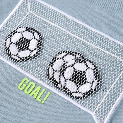 Детска тениска с дълъг ръкав, светлосиня, 116