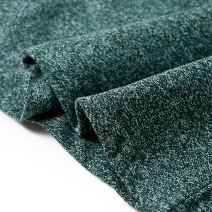 Детска тениска с дълъг ръкав, тъмнозелен меланж, 104