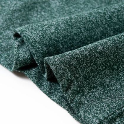 Детска тениска с дълъг ръкав, тъмнозелен меланж, 116