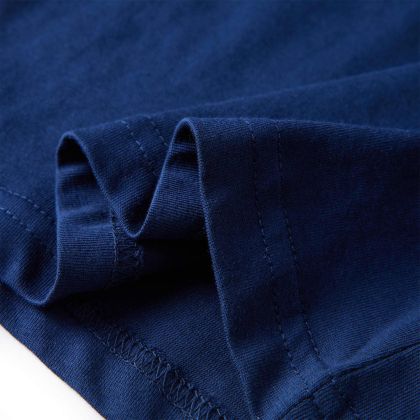 Детска тениска с дълъг ръкав, нейви синьо, 104