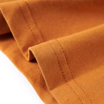 Детска тениска с дълъг ръкав, тъмна охра, 104